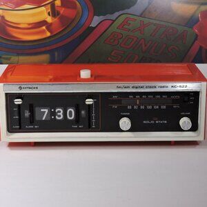 Vintage MCM Hitachi KC-522 Clock Radio - Clock Not working - AM/FM Radio Plays